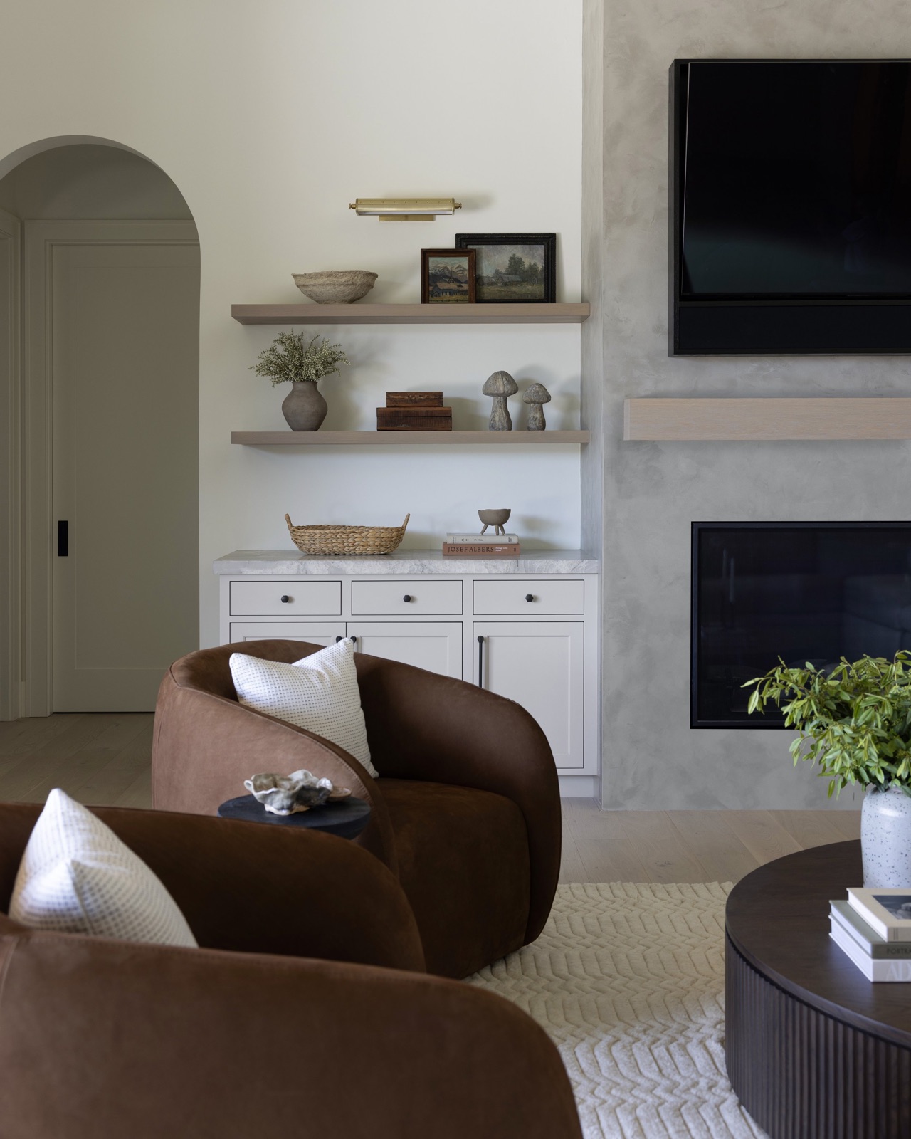 California Transitional, living space detail.
