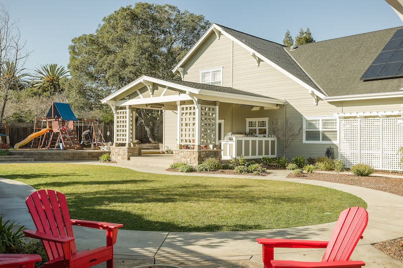 Prairie Ranch, backyard and rear of the home