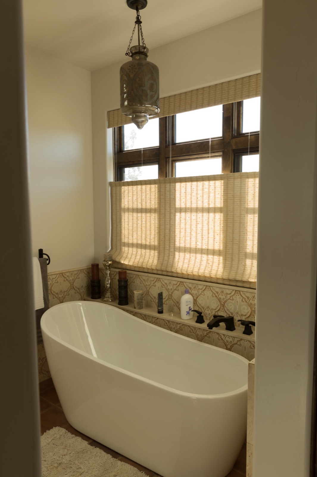 Spanish Revival, primary bath with a freestanding tub
